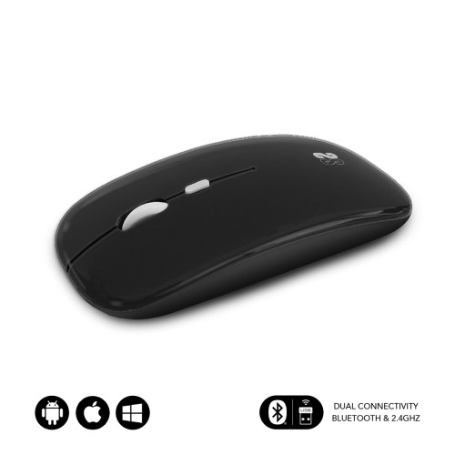 Subblim Dual Flat Mouse Recargable Negro